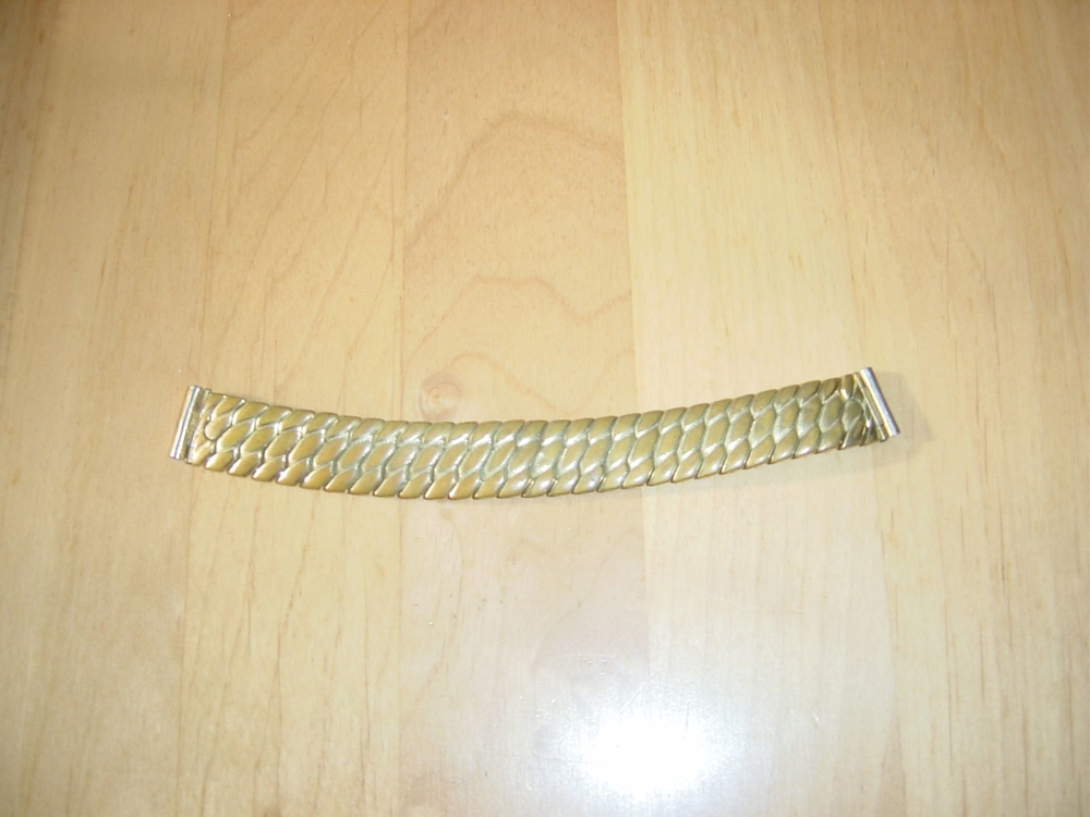 Uhrenarmband Flexband Armband für Herrenuhr Zugarmband Elastofixo vergoldet 16 mm Sehr Selten