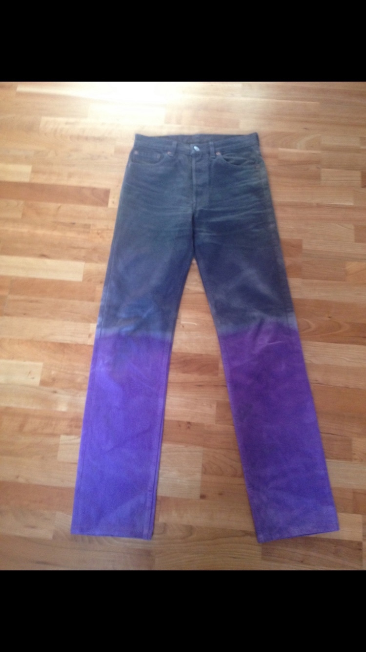 Lewis Jeans, W29 L36, schwarz, lila