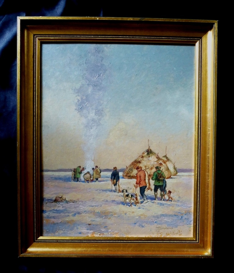Öl Gemälde Top Carl Plückebaum 1880 - 1952 Düsseldorf