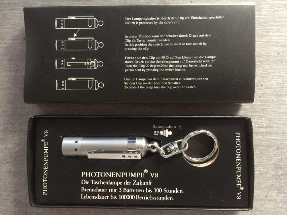 Photonenpumpe V8 - Taschenlampe der Zukunft