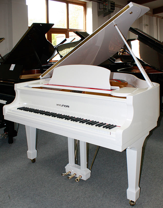 Flügel Klavier Hyundai G-80A, weiß poliert, 155 cm, 5 Jahre Garantie