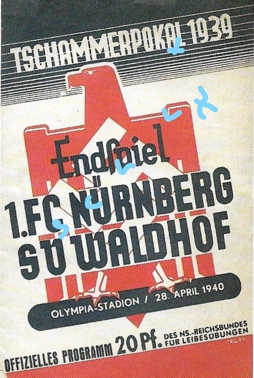 1.FC Nürnberg-SV Waldhof Mannheim Pokalendspiel 1939 Bild