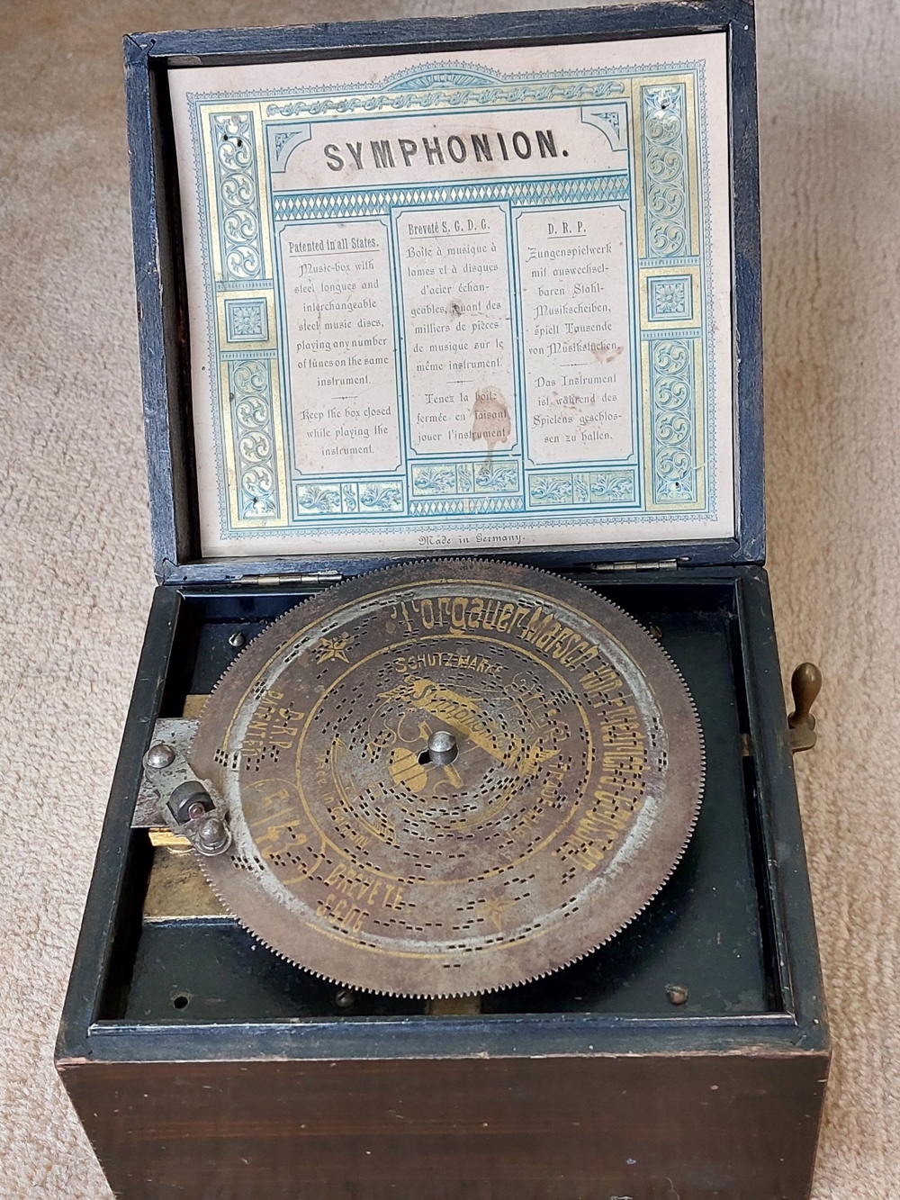Antik für Sammler und Liebhaber: Spieluhr Symphonium Brevente