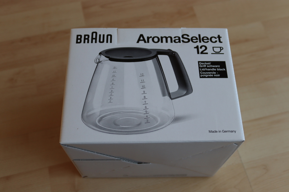 Verkaufe Kaffeekanne Braun AromaSelect 12 mit schwarzem Griff