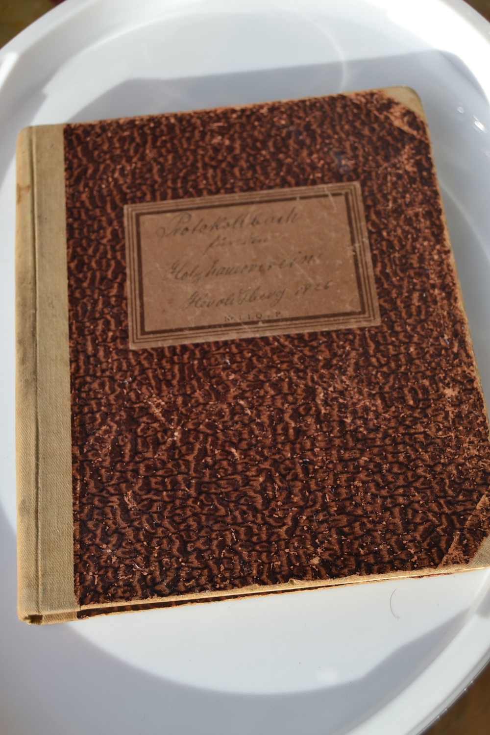 Verkaufe Protokollbuch der Sitzungen vom Holzhauerverein Heroldsberg (Mittelfranken) ab 1926