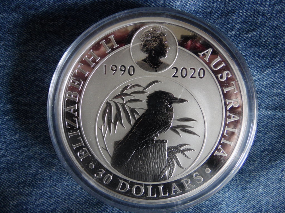 1kg Silbermünze Kookaburra 2020