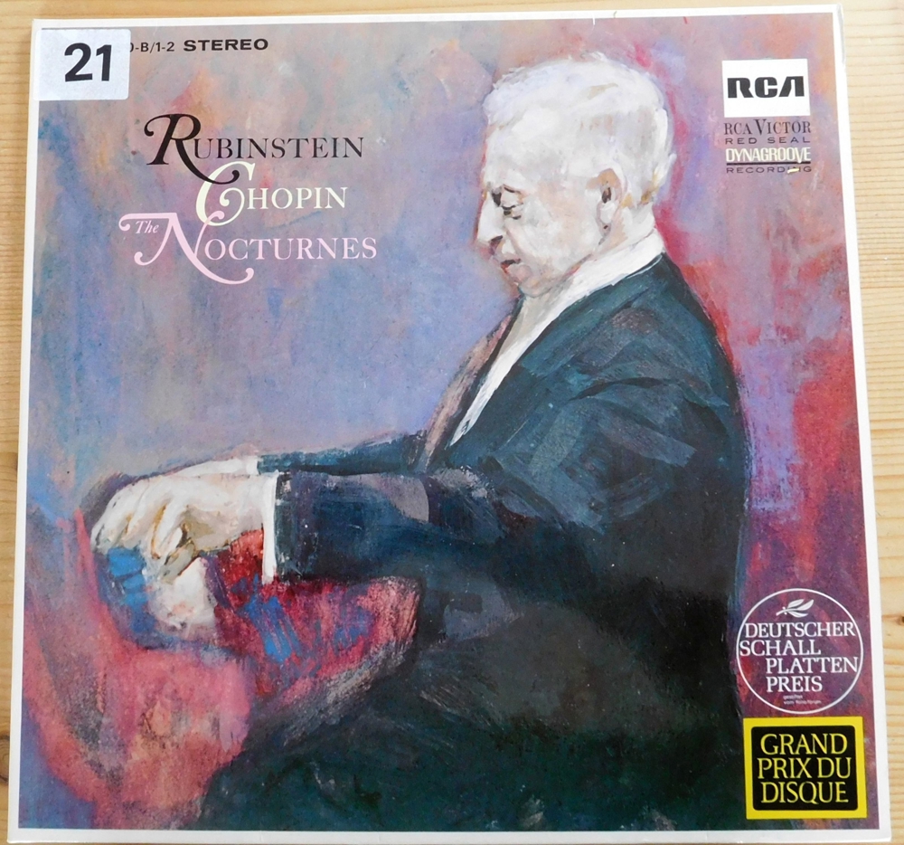 2 LP`s Rubinstein Chopin The Nocturnes