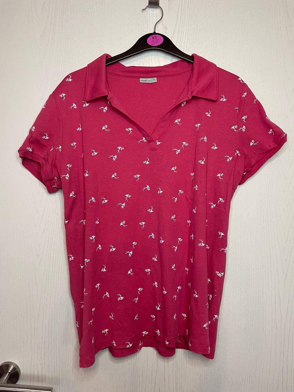 T-Shirt mit Flamingomuster von Laura Torelli, rosa, NKD, Größe L