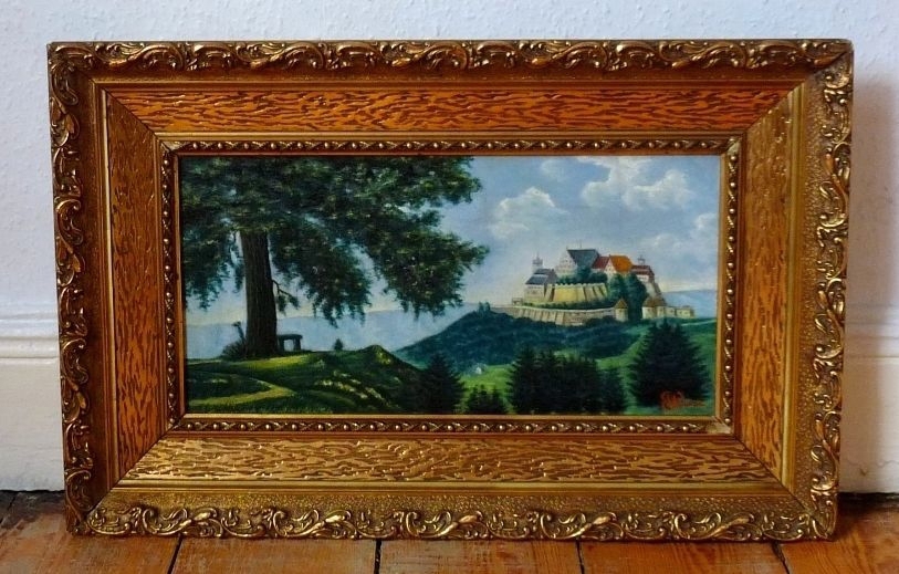 Ölgemälde Gemälde Burg Veste Coburg sig. um 1880/1900