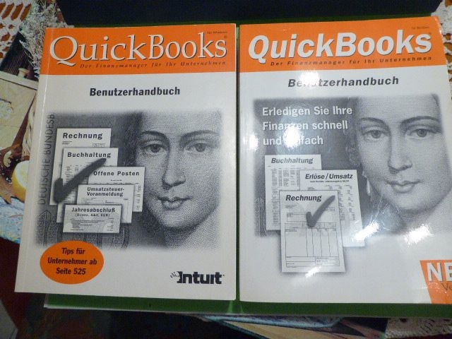 2 Handbücher Quick Books Ausgabe 1995 und 1998
