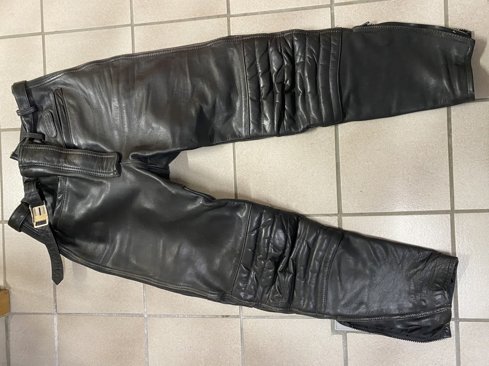 DA-Motorradlederhose, Größe 38, schwarz, HeinGericke