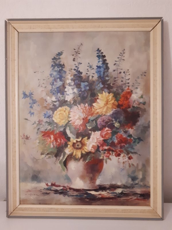 Stillleben von K. Müller "Blumenvase"