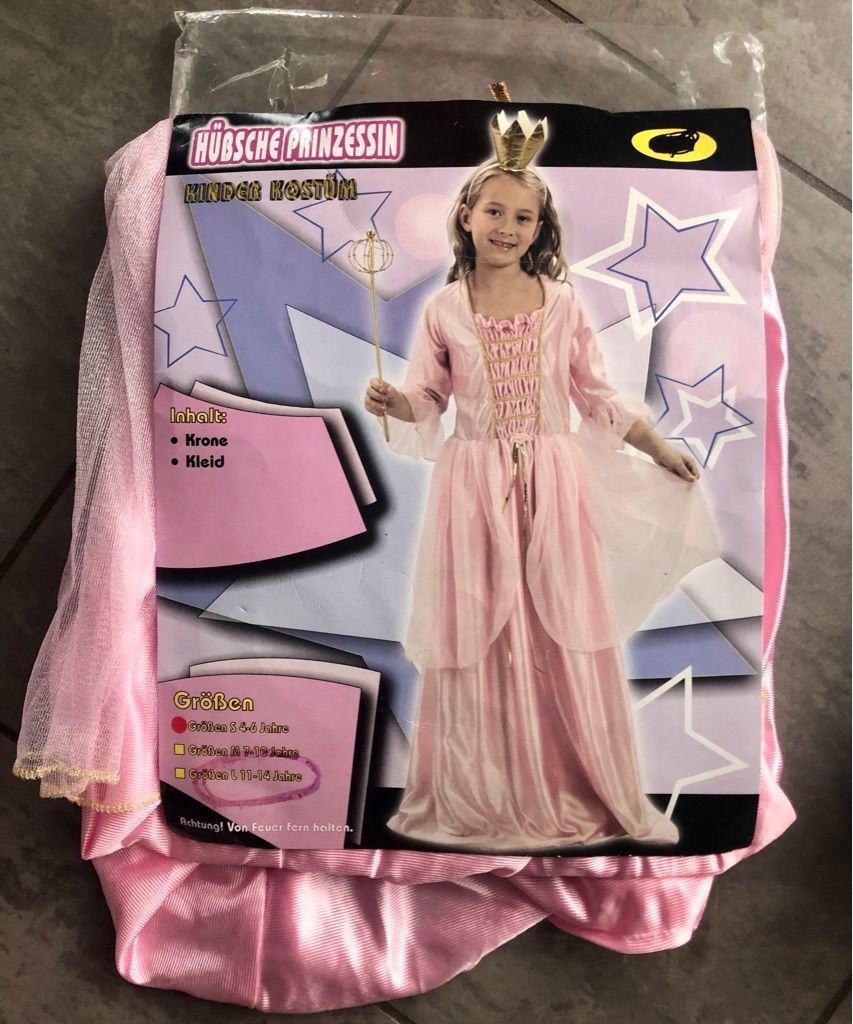 Prinzessinnenkleid Fee Karneval Fasching Gr. L (11-14 Jahre) Neu