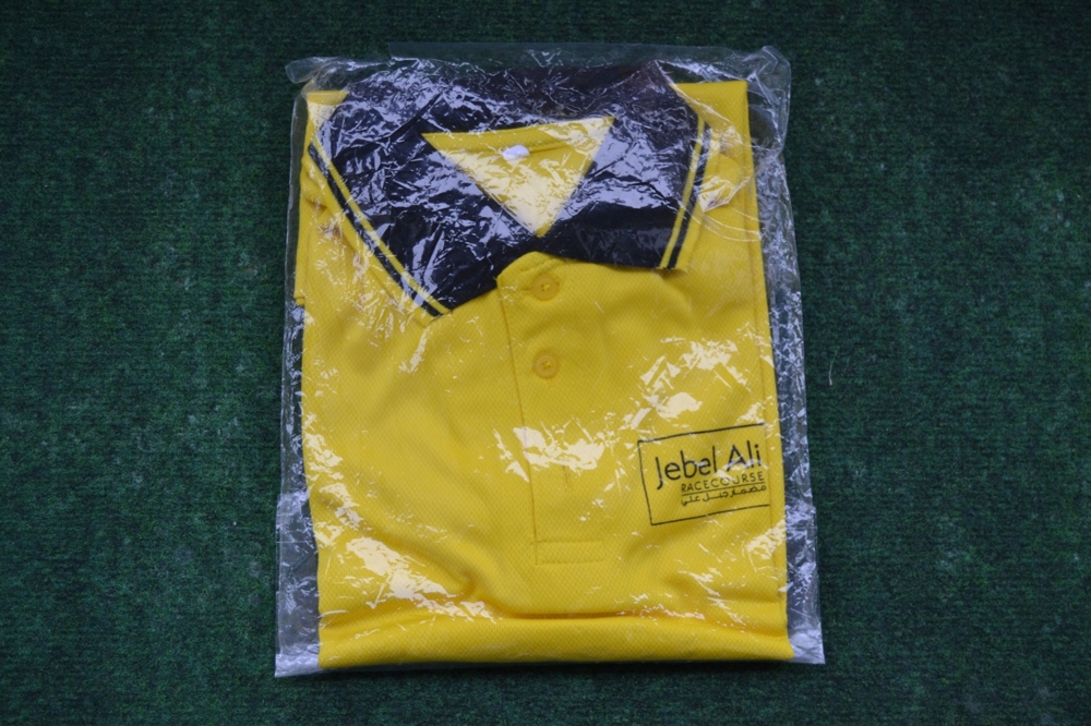 Verkaufe Polo-Shirt, Gr. M, gelb, neu, unbenutzt, Jebel Ali Racecourse