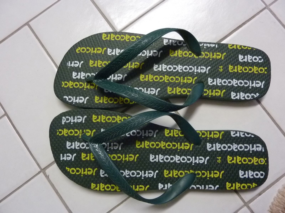 Flip Flops aus Brasilien   Jericoacoara, grün, NEU, Zehentrenner