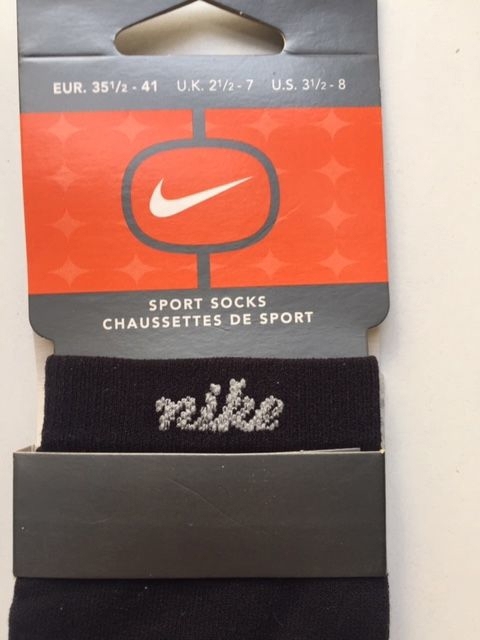 Nike Sport Socks-Kurzsocken-Knöchelsocken-schwarz-NEU-35 1/2-41