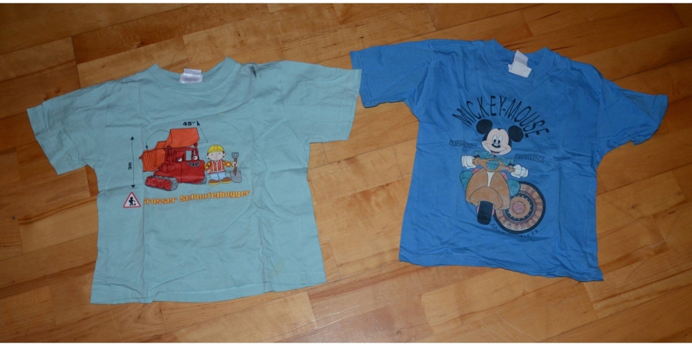 T Shirts Kurzarm 116 Bob der Baumeister und Mickey Mouse