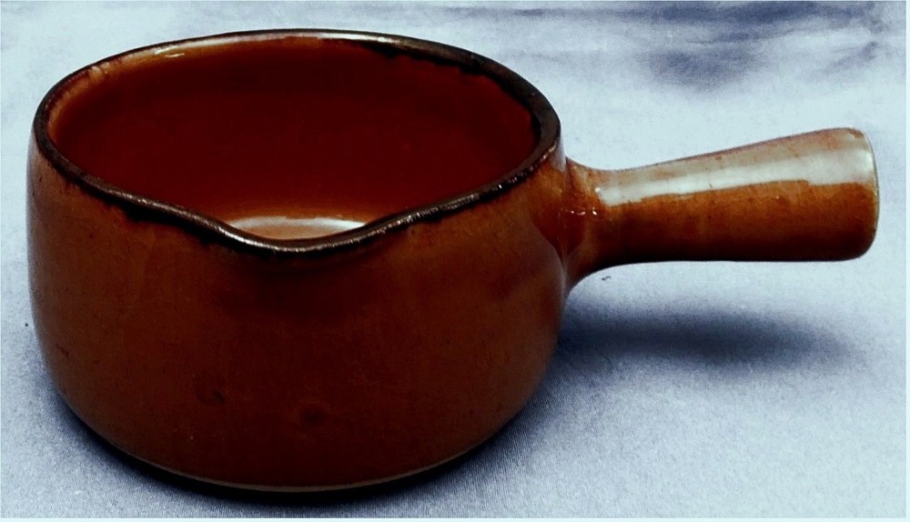 Butter-Pfännchen aus Keramik - braun - ca. 11 cm Durchmesser