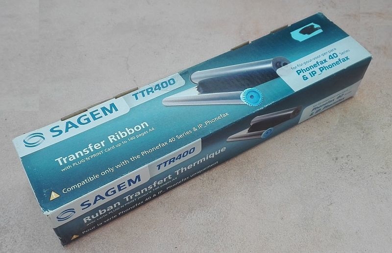TTR 400 ORIGINAL Druckfolie für Sagem Phonefax 40 43,s,45ds 47ts 48,49,tds, mit Chip, ca. 140 Seiten