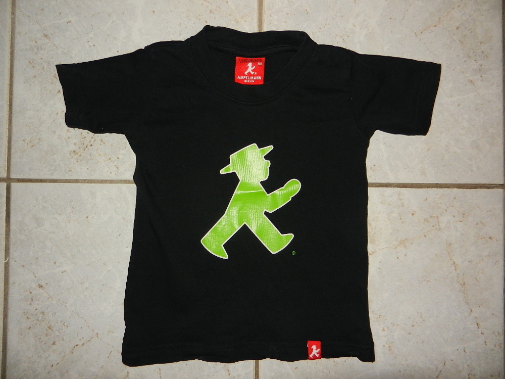 Ampelmann T-Shirt Gr. 98 Ampelmännchen rot Rücken - grün Front