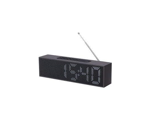 Lexon Titanium Uhr Alarm Design Uhrenradio LA83 Uhr Farbe Titan schwarz wie neu