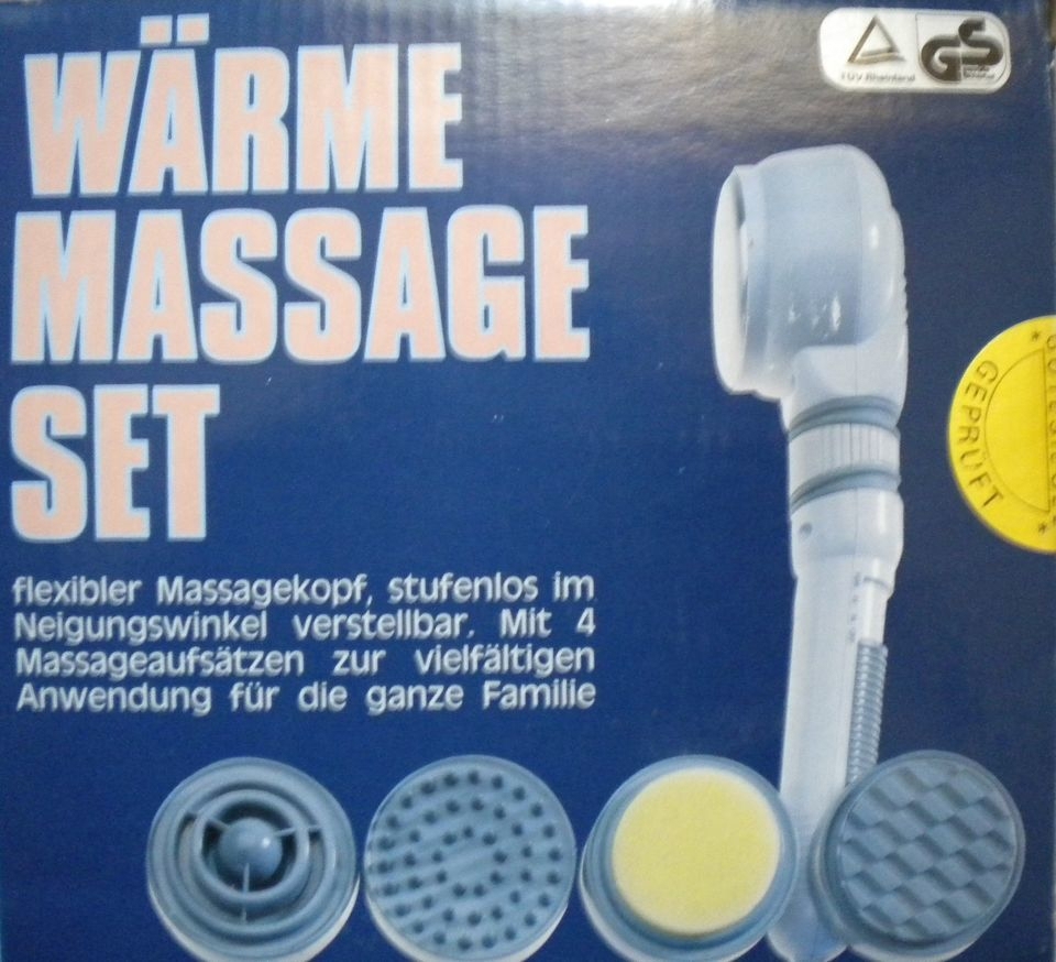 Nagelneues, unbenutztes Wärme Massage-Set originalverpackt
