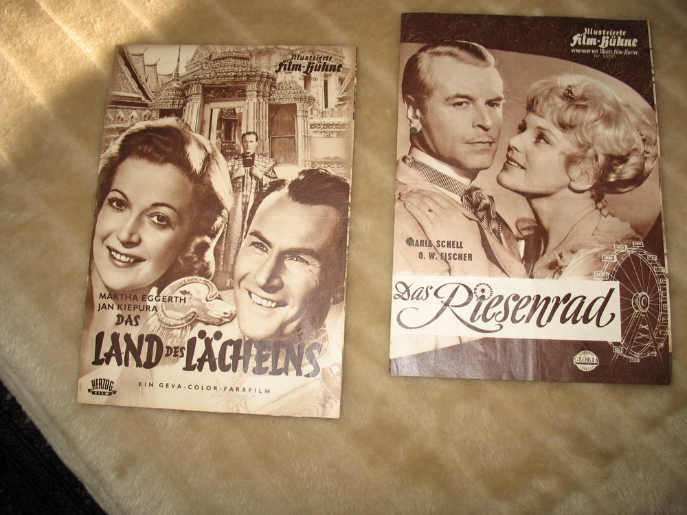 Alte Filmprogramme u. ä. von 1947 - 1977
