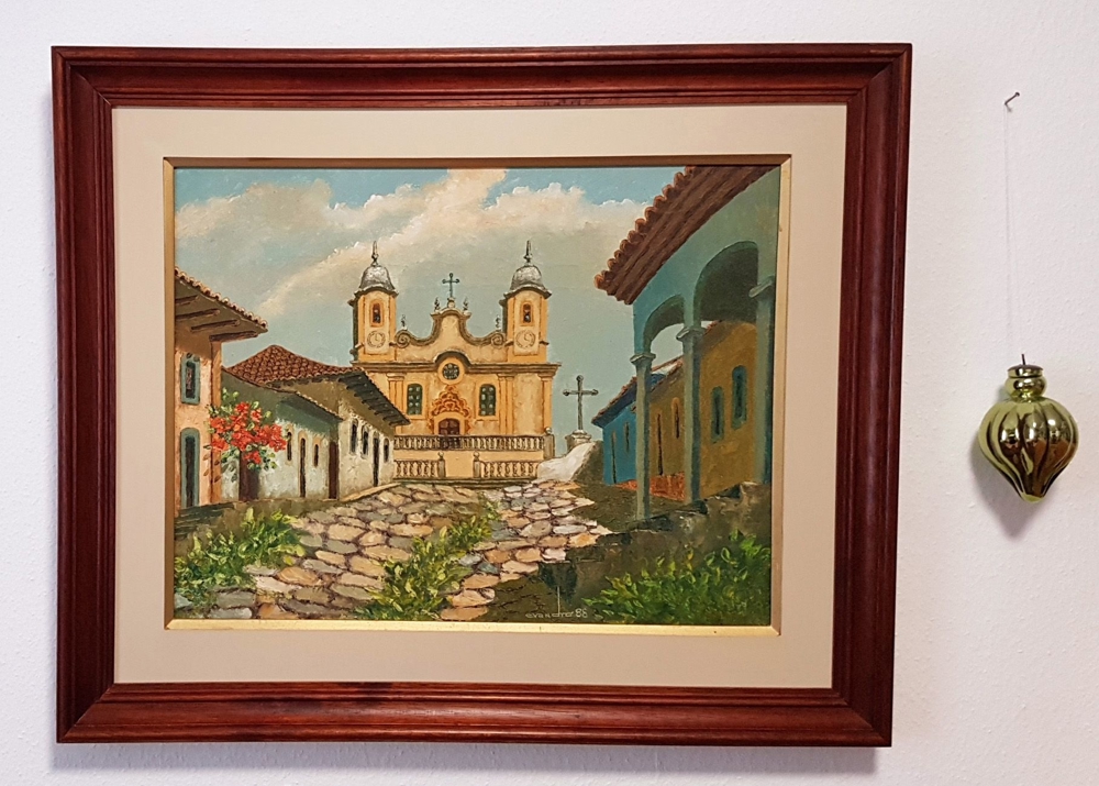 Brasilien Ölgemälde Kirche Barock Kolonial Santo Antonio Minas Gerais