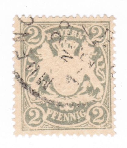 Briefmarke Bayern 2 Pfennig anno 1870