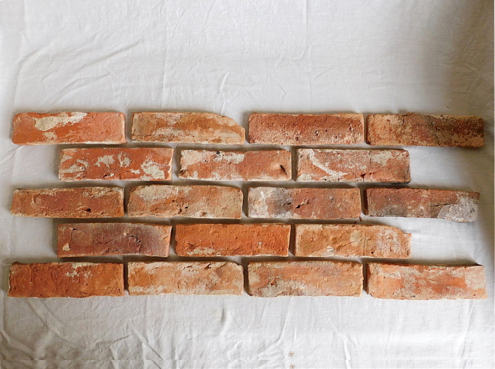 Alter Ziegel antik Riemchen Mauer verblend stein Wand gestaltung orig Feldbrand Handgestrichen