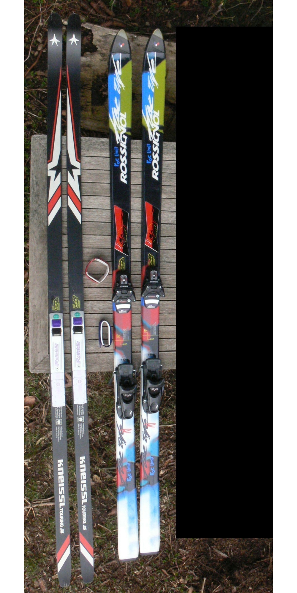 2 Paar ältere Ski, Kneissl 194cm, Rossignol 188cm