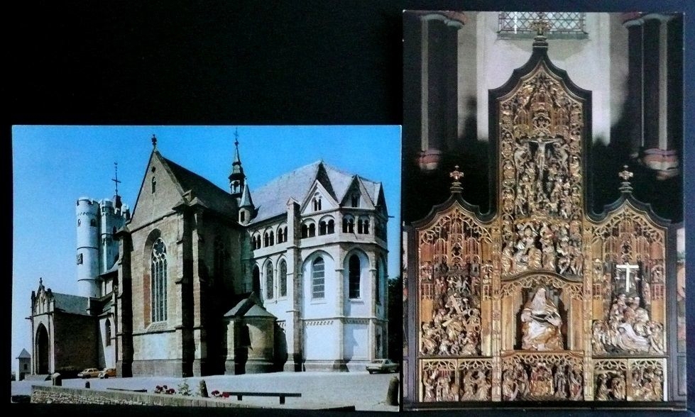 2 Ansichtskarten der Stiftskirche St. Martinus und St. Severus
