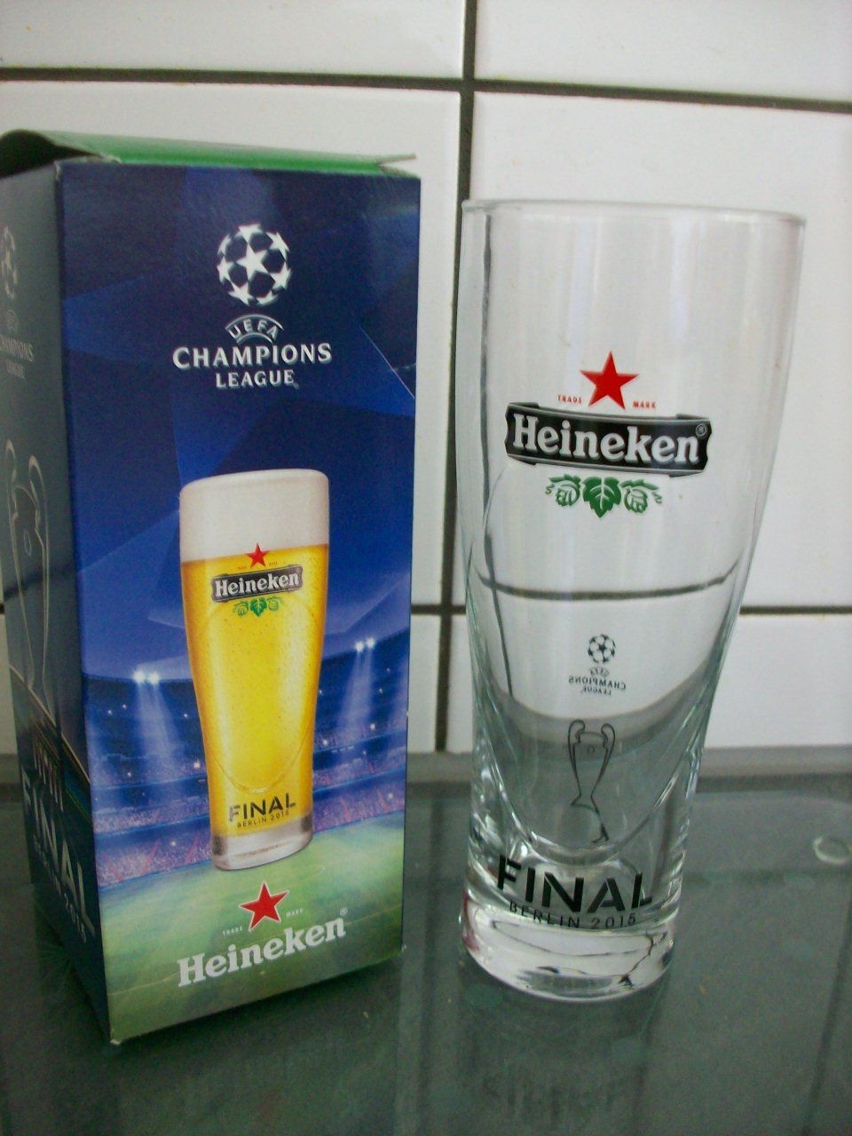 Heineken 6 Gläser 25cl Champions League Final Berlin 2015 Neu und OVP