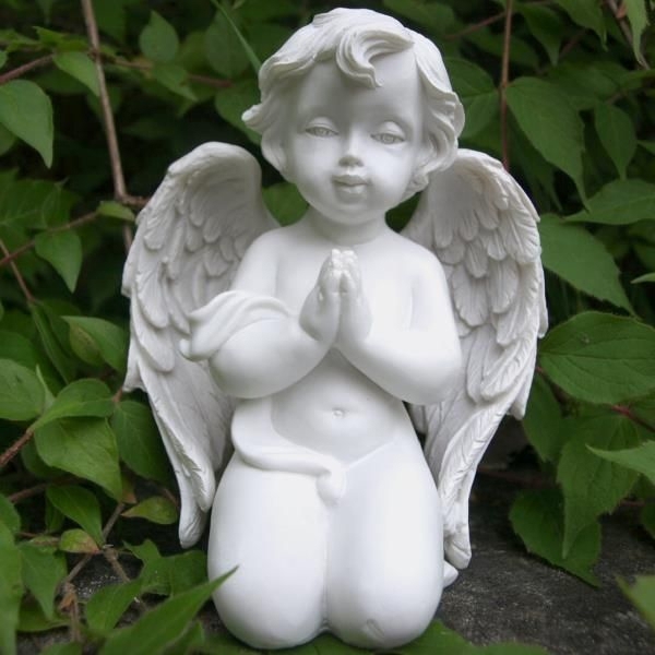 Engel betend und kniend Figur, Trost Trauerengel zur Grabdekoration und Wohndekoration