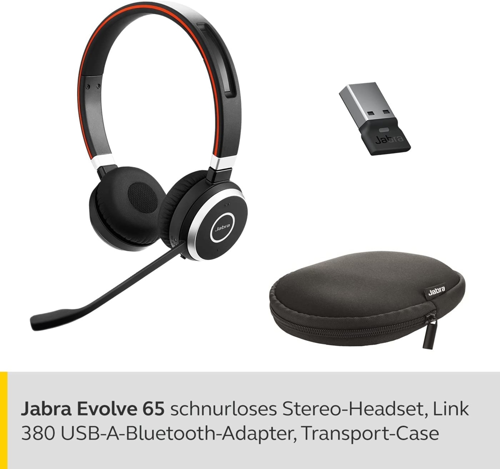 Jabra Evolve 65 Wireless Stereo On-Ear Headset NEU OVP