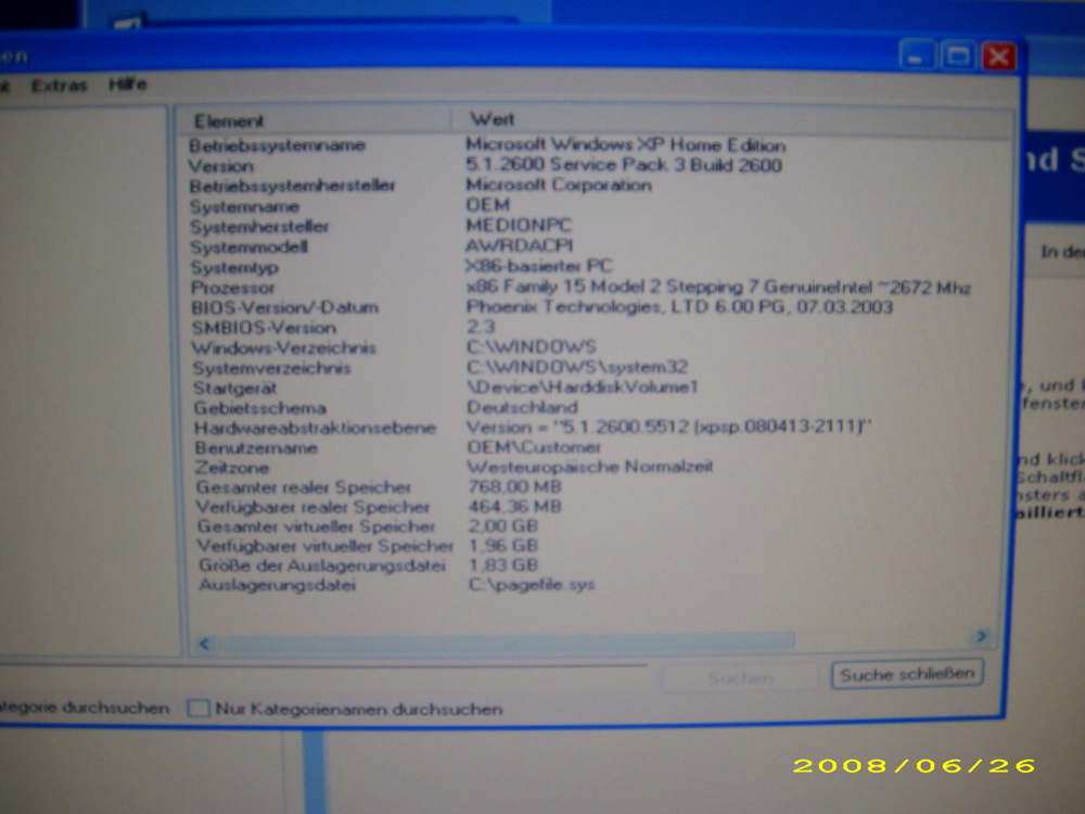 Medion intel inside pentium 4 Windows XP