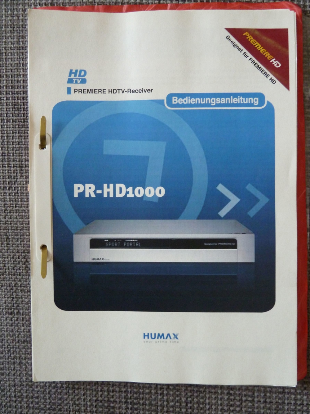 Bedienungsanleitung für Digital-Sat-Receiver HUMAX PR-1000