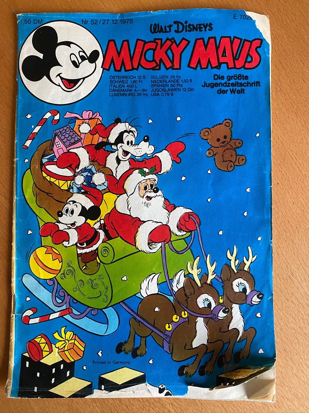 Micky Maus Heft Nr. 52, 27.12.1975