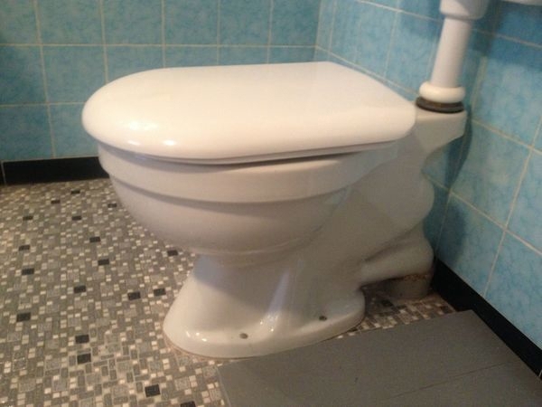 GEBERIT-WC-Deckel, weiss, Top-Qualität, sehr stabil und gut erhalten, mit NIRO-Scharnieren
