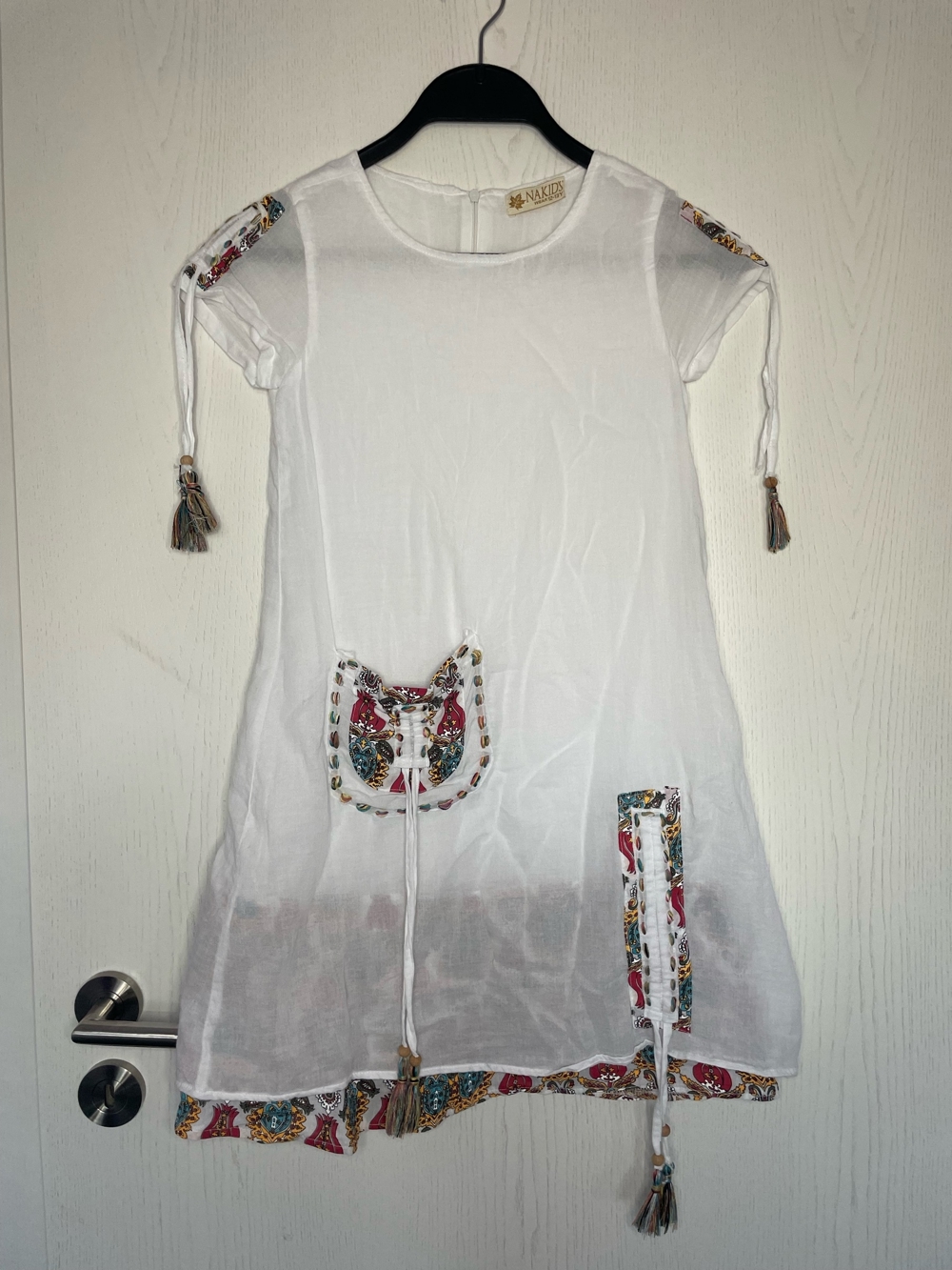 Weißes Kleid für Mädchen, mexikanisch, 12-13 Jahre, Nakid s, Größe 152