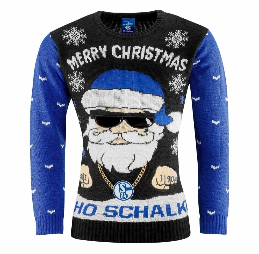 FC Schalke 04 Ugly Christmas Pullover - Weihnachtspulli "Hoho" Gr. S - NEU & OVP -