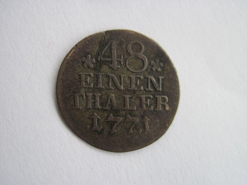 Alte Münze 48 Einen Thaler / Taler Deutschland 1771 Brandenburg-Preussen