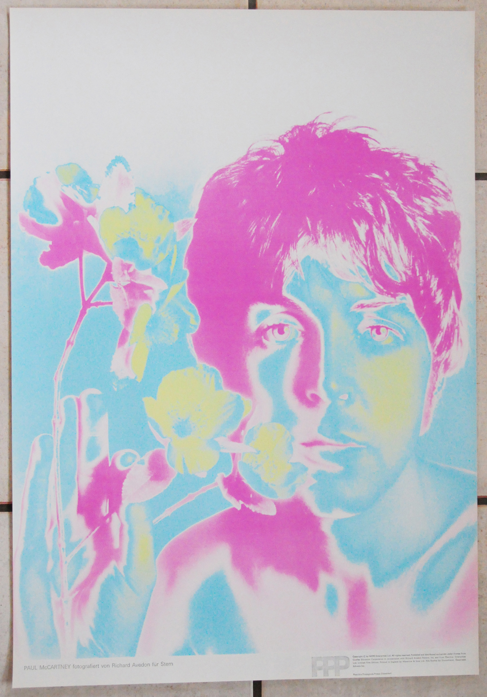 Paul McCartney original Richard Avedon Poster von 1967, Beatles, Art, Kunst