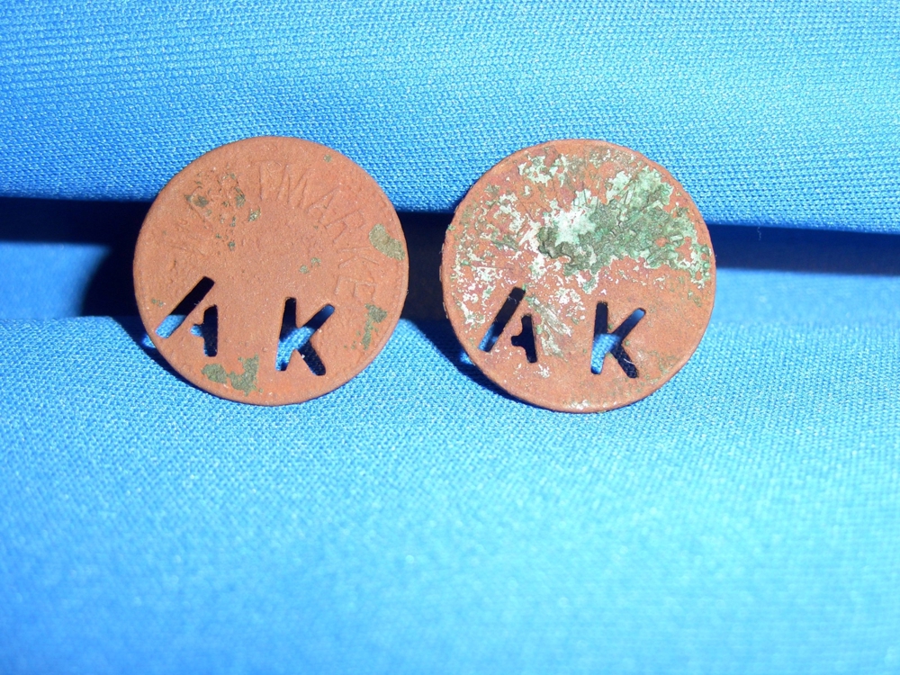 2 Antike sehr seltene Wertmarken