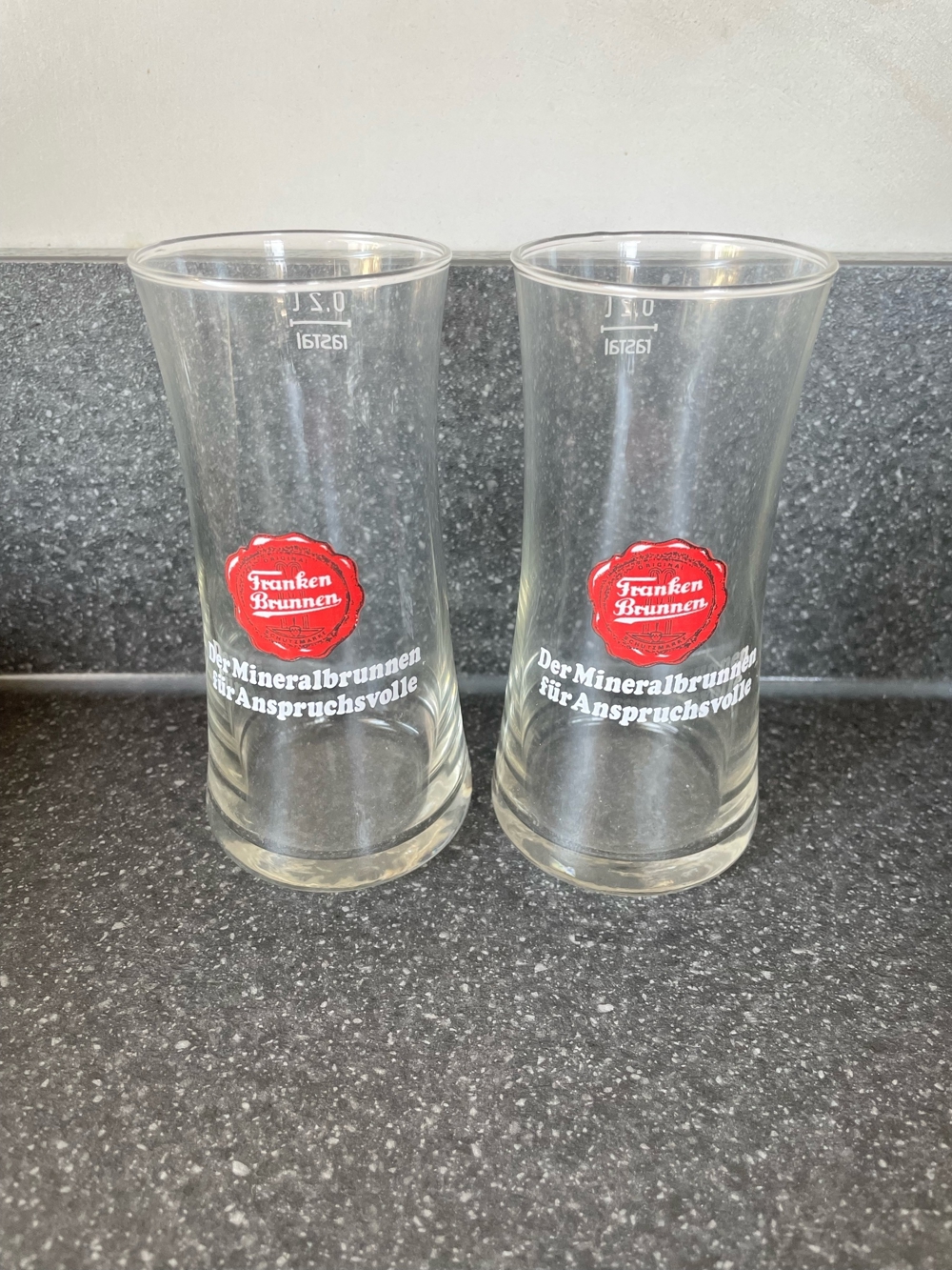 2x Frankenbrunnen Trinkgläser, 0,2 l