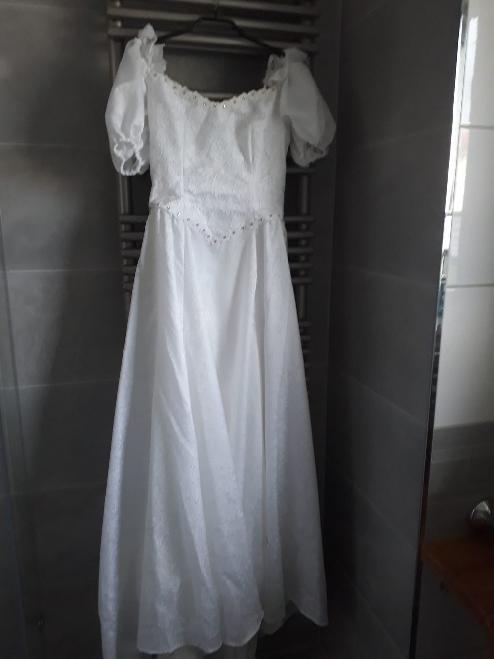 Hochzeitskleid der 80er Vogue Schnitt Maßanfertigung ca Gr. 36