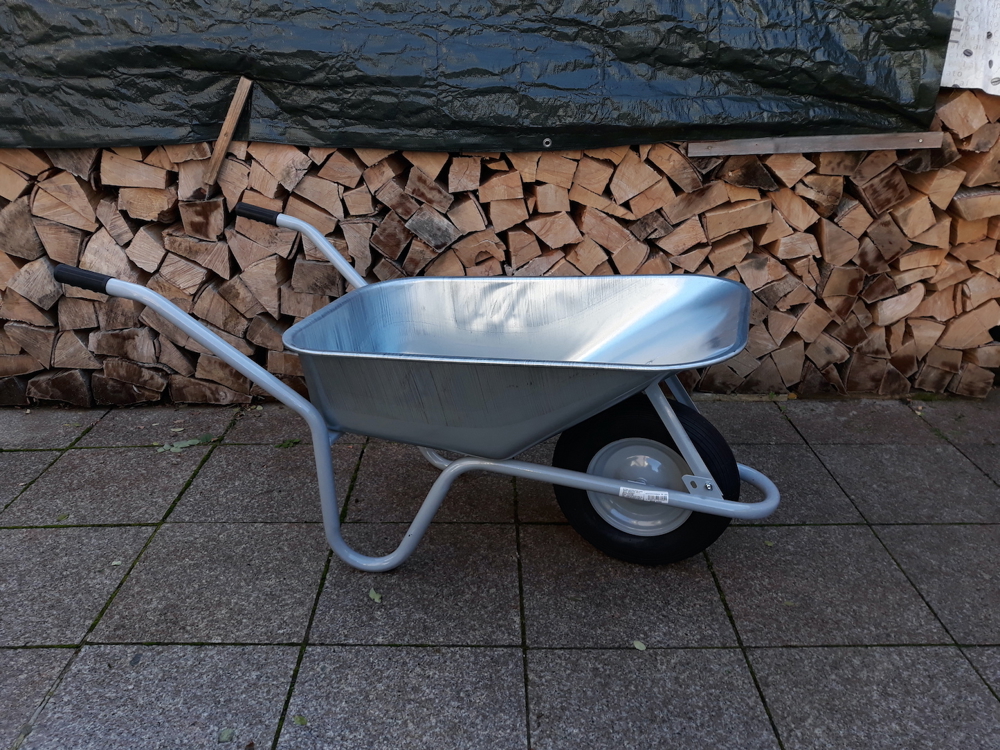 Schubkarre, Bauschubkarre, Gartenschubkarre 85 Liter