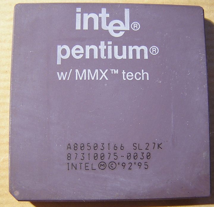 Prozessor Pentium f. Sammler - Intel CPU 166 MHz