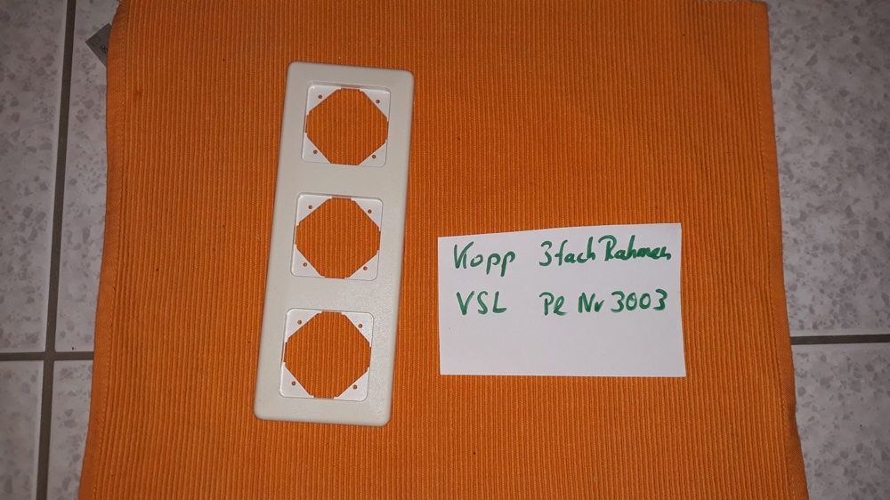 Kopp 3 fach Rahmen VSL Pl 3003 Schalter Steckdose