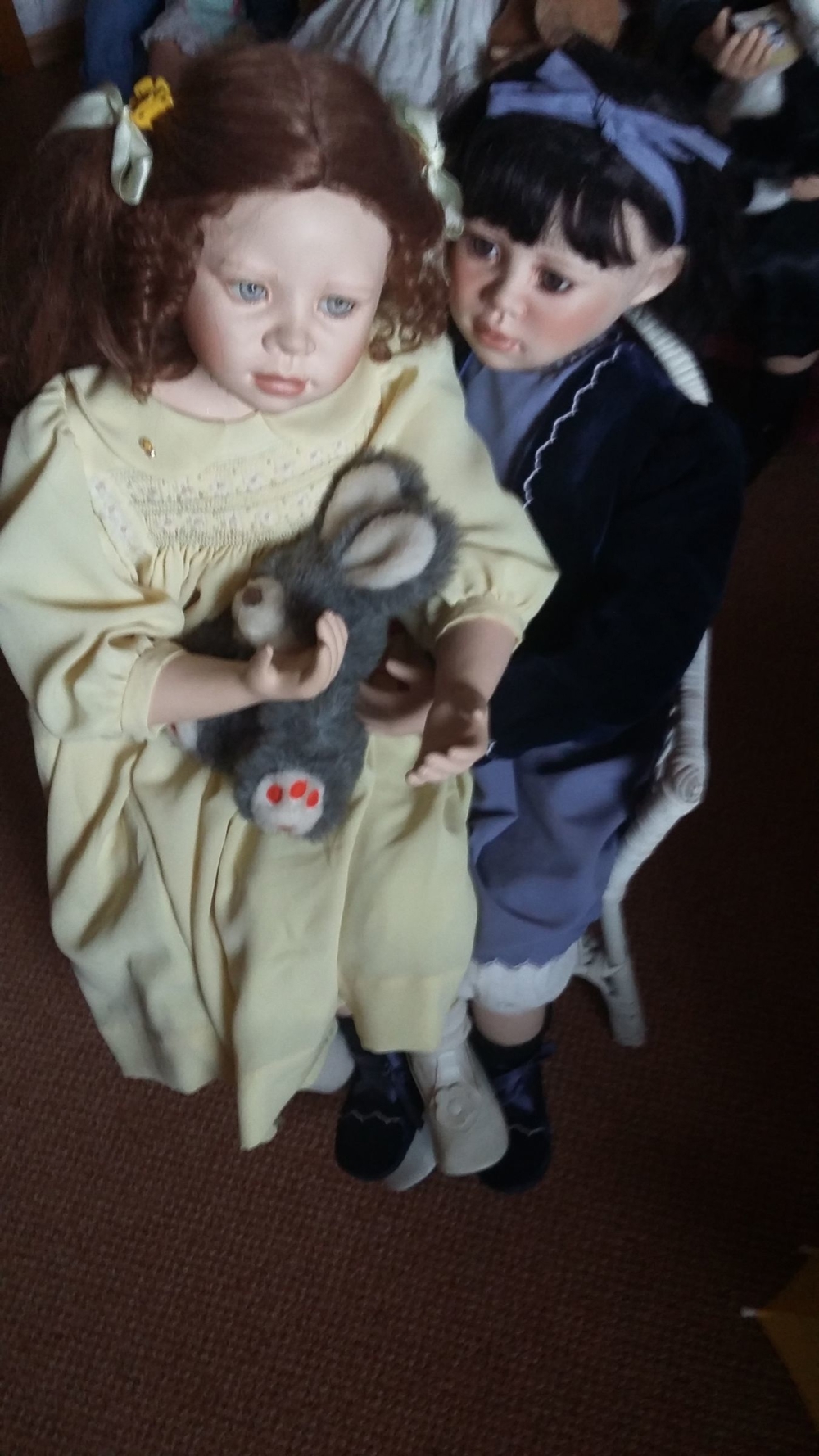 Künstler Puppen Jenna undCourtney von Christin Orange zu verkaufen